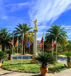 Apollo Roundabout with international flags