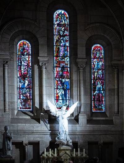 angel statue in church