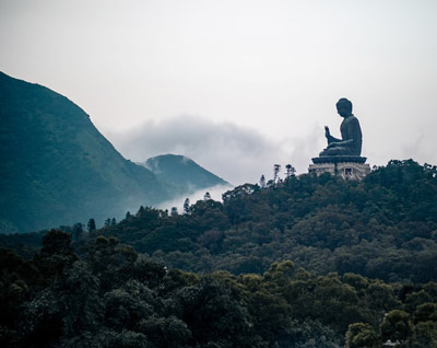 Buddha on the mountain top