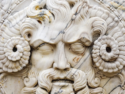 Plato Ideal State - Face of Zeus - sculpture