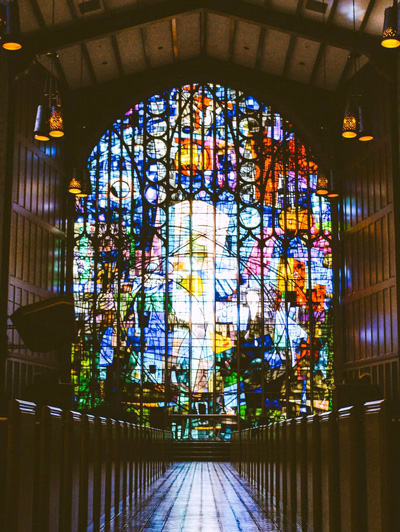 Church window stained glass